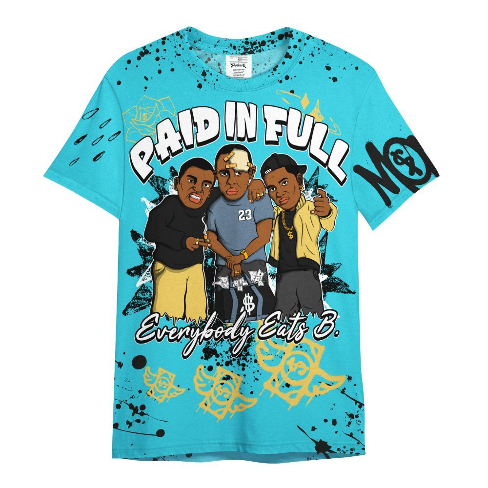 Shirt To Match Retro Gamma Blue 11s - Everybody Paid In Full Crayon All Over Print