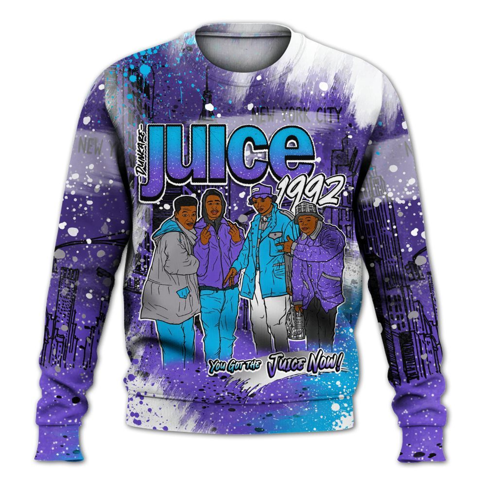 Sweatshirt To Match Retro Aqua 8s - You Got The Juice All Over Print