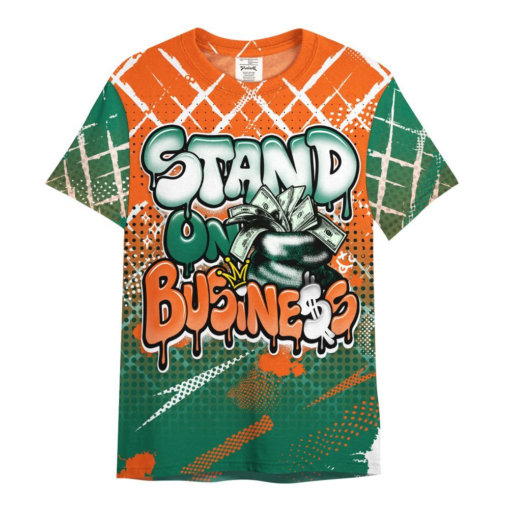 Shirt To Match SoleFly Sail Gorge Green 3s - Halftone Stand Business Dripping All Over Print