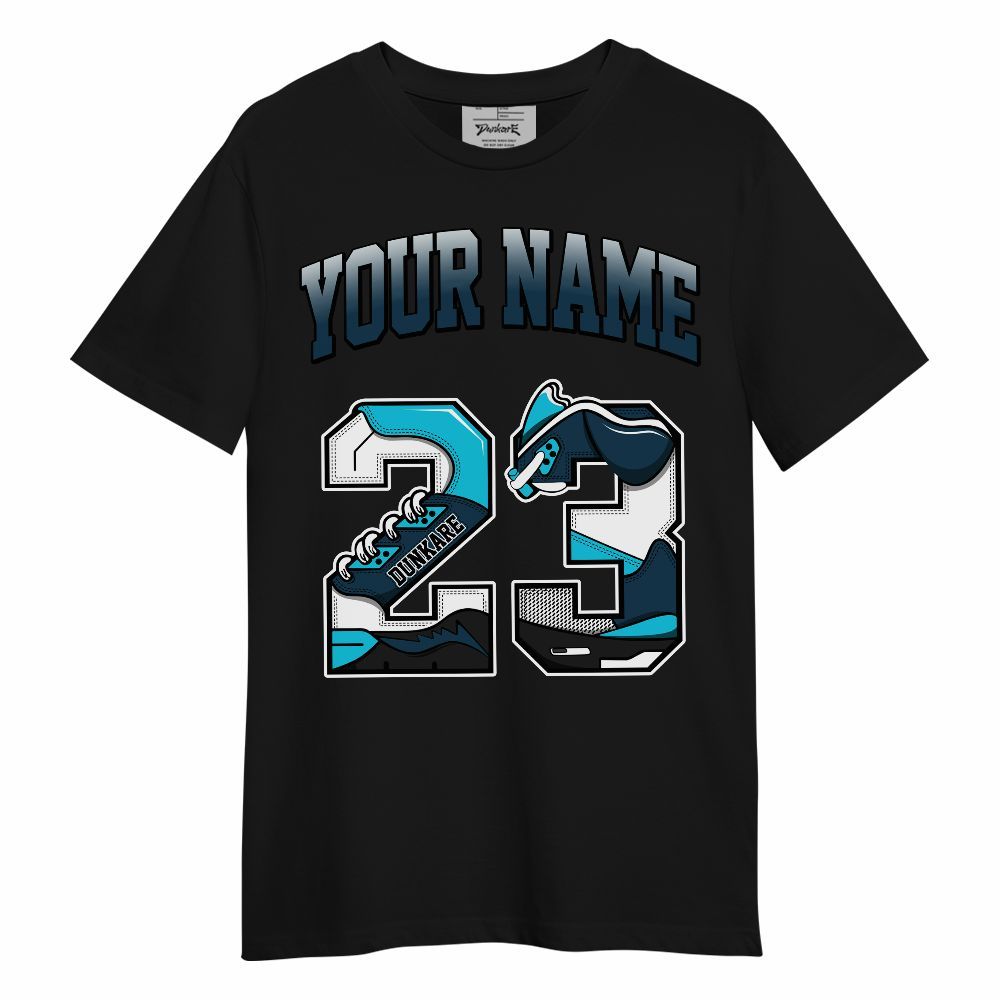 Shirt To Match Air Navy Baltic Blue Custom Name Number 23 5s Unisex Shirt
