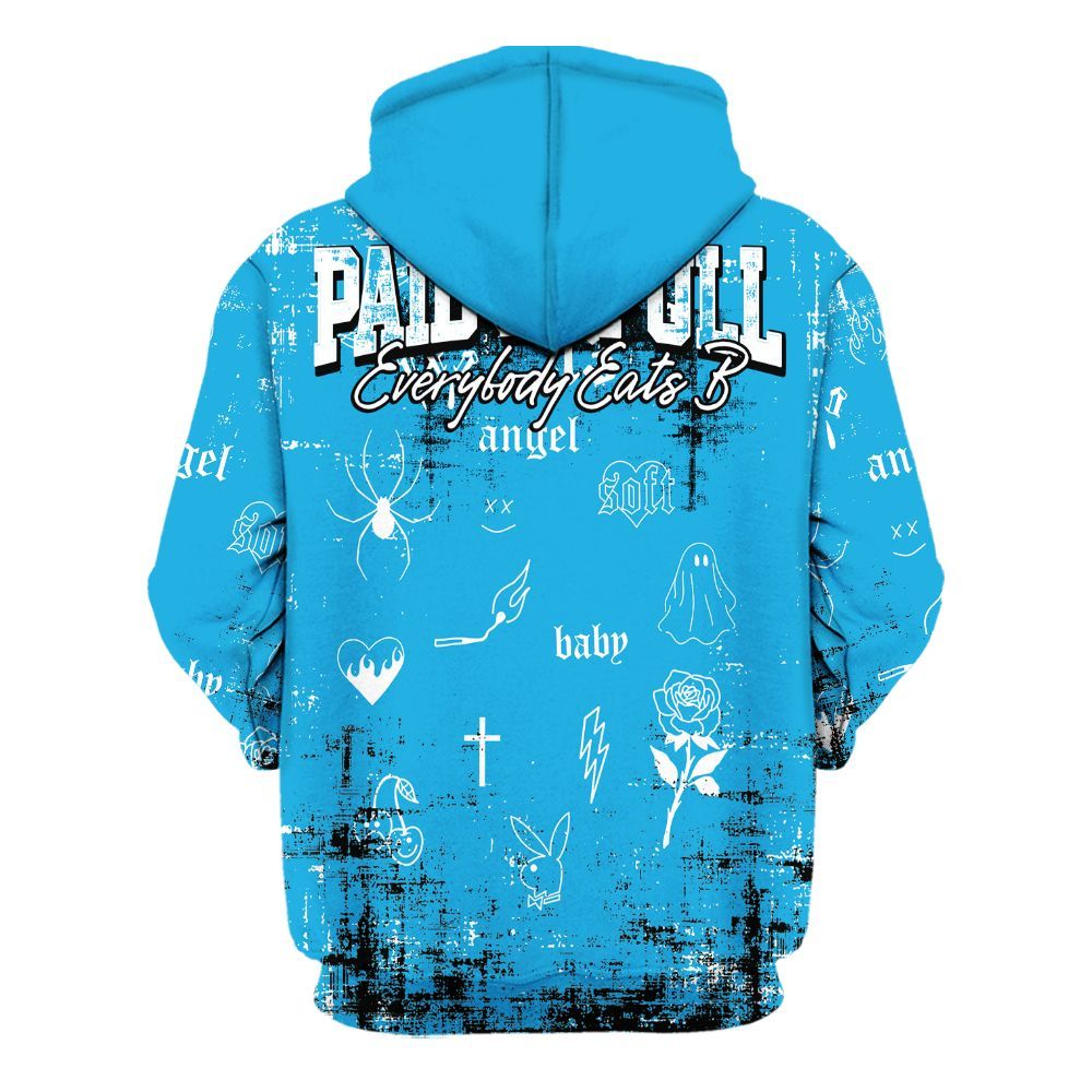 Hoodie To Match University Blue Low 2026 11s - Paid In Full Money All Over Print
