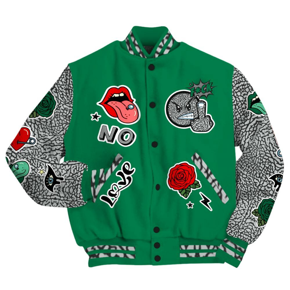 Varsity Jacket To Match Pine Green 3s - FK Around Find Out All Over Print