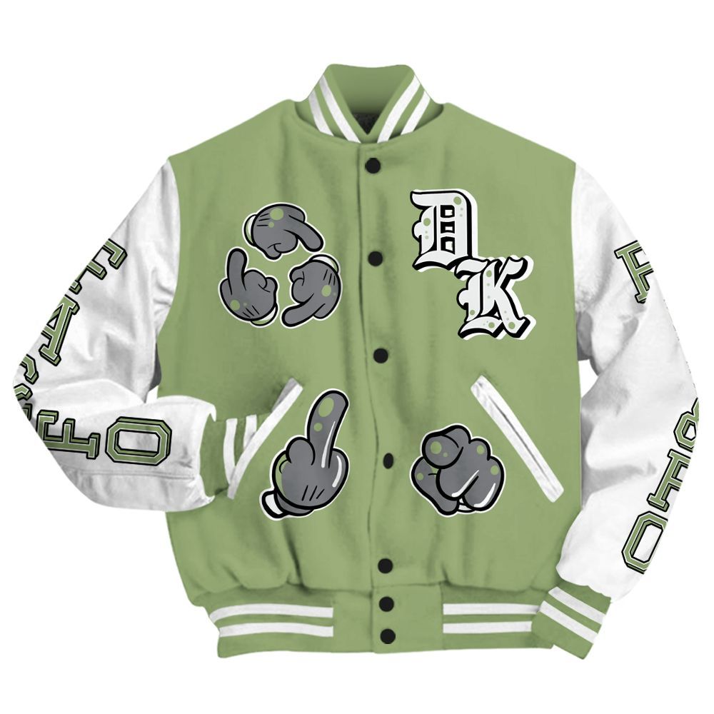 Varsity Jacket To Match Oil Green 4s - F Around Find Out Graphic All Over Print
