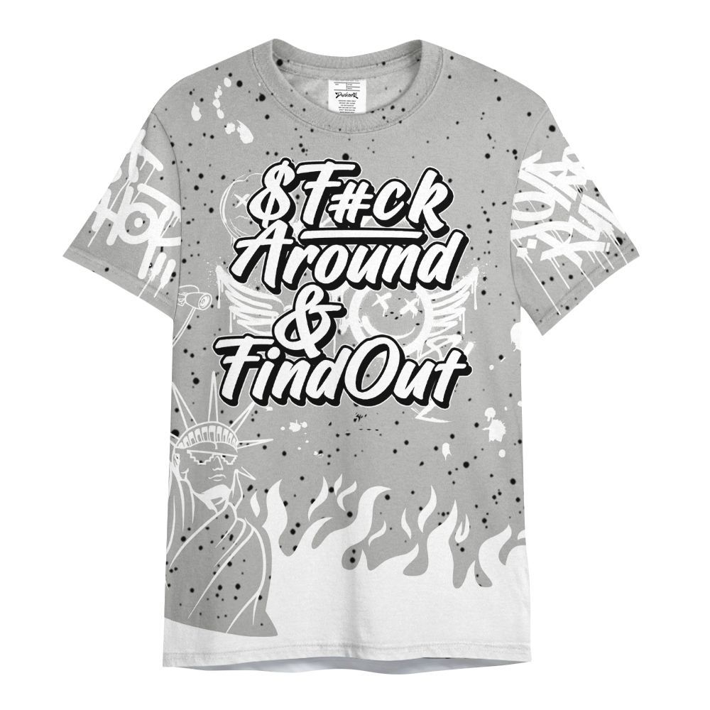 Shirt To Match Retro White Oreo 4s - Graphic Fck Around Find Out All Over Print