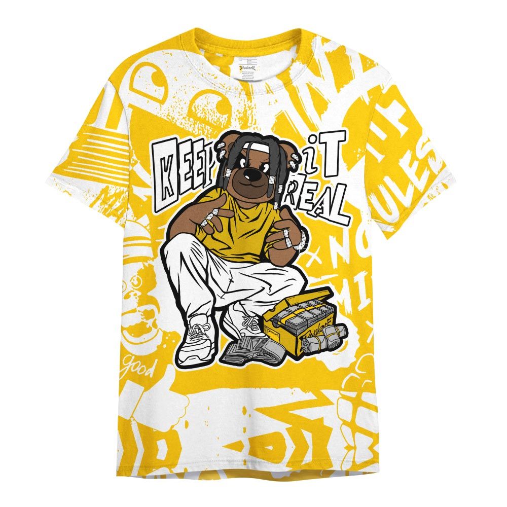 Shirt To Match Vivid Sulfur 4s - Keep_in Auth Bear Monogram Graffiti Shirt Unisex