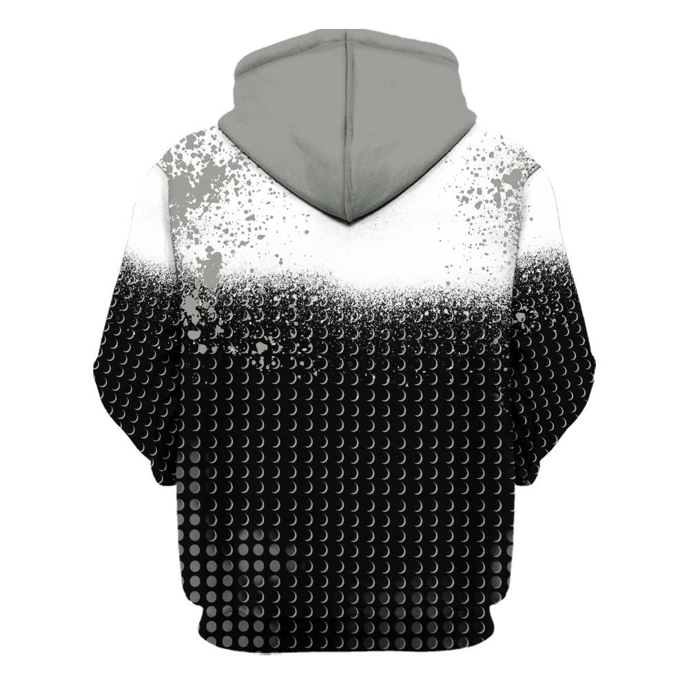 Hoodie To Match Paris Cement Grey 4s - Halftone Time Is Money All Over Print