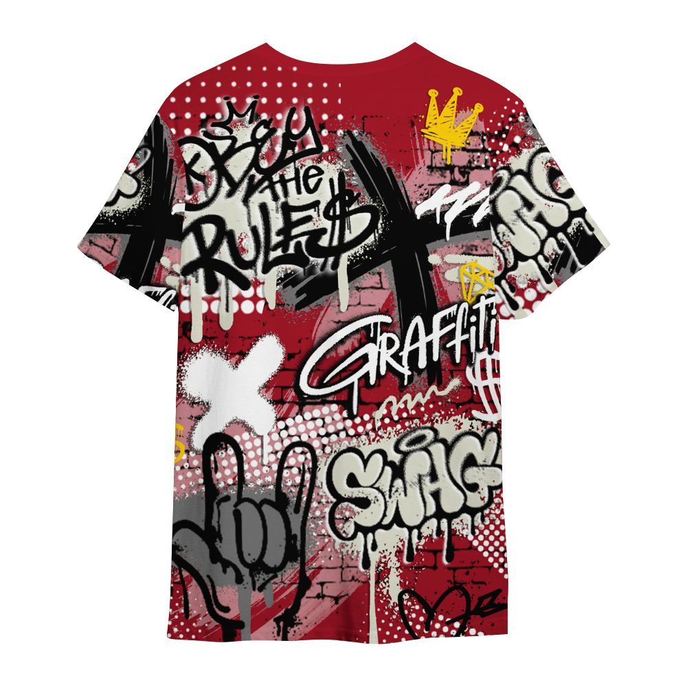 Shirt To Match 2025 High OG Cinnabar 1s - True It Real Graffiti Streetwear All Over Print