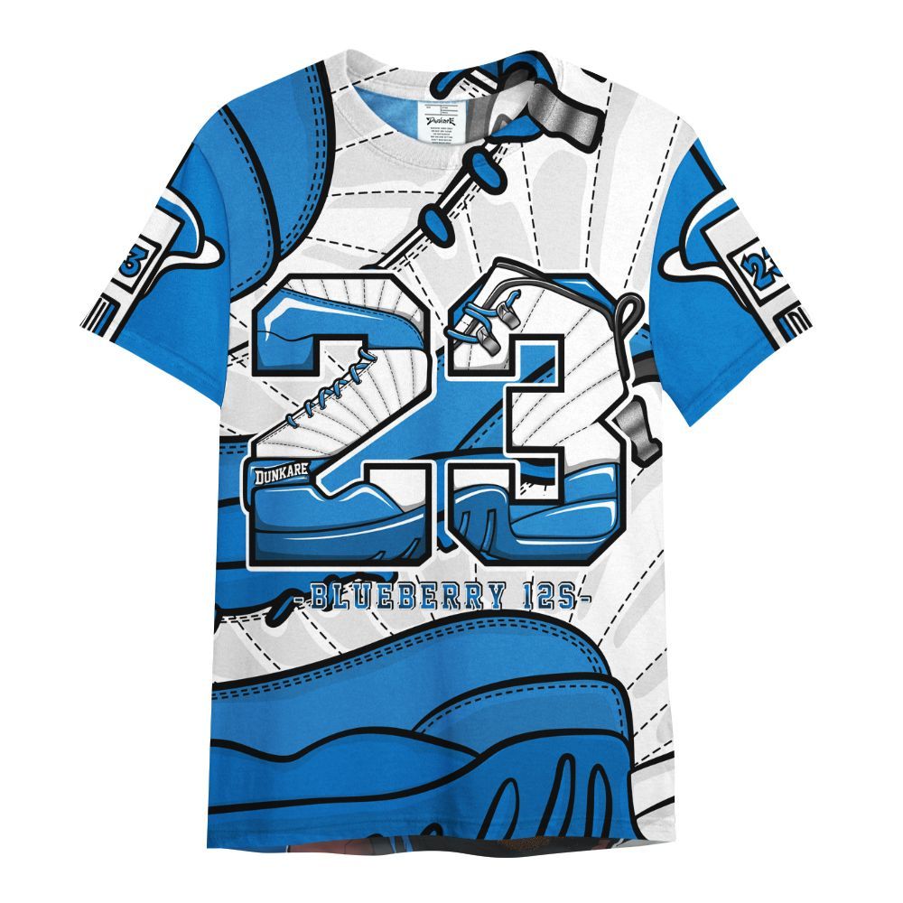 Shirt To Match Blueberry 12s - Number 23 Style 12s All Over Print