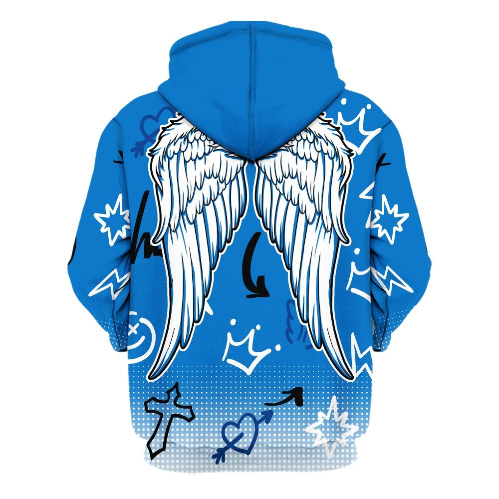 Hoodie To Match Blueberry 12s - Gods Guides Me Bear Graphics All Over Print