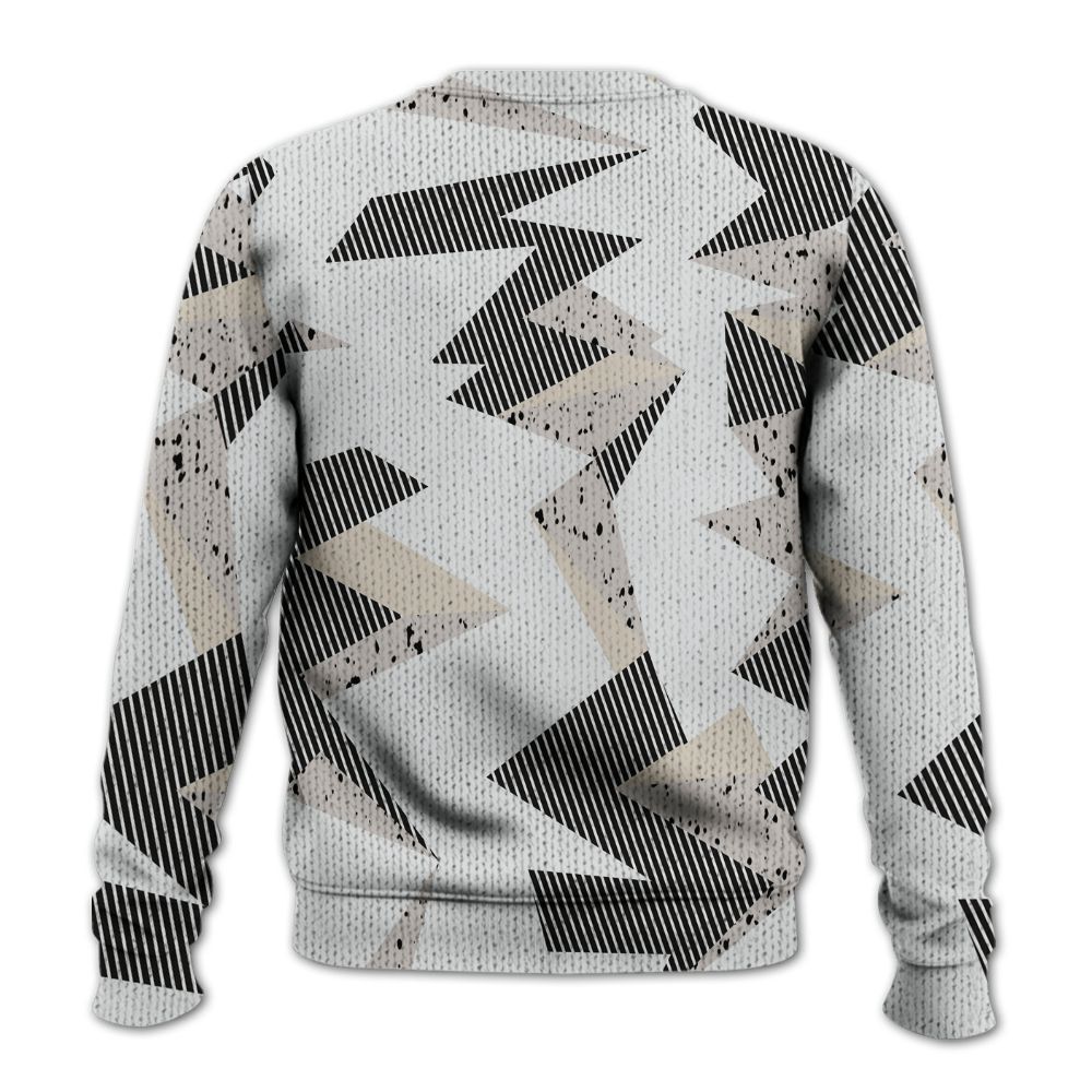 Knitted Sweater To Match Retro Reverse Metallic 5s - Geometric Camouflage Pattern
