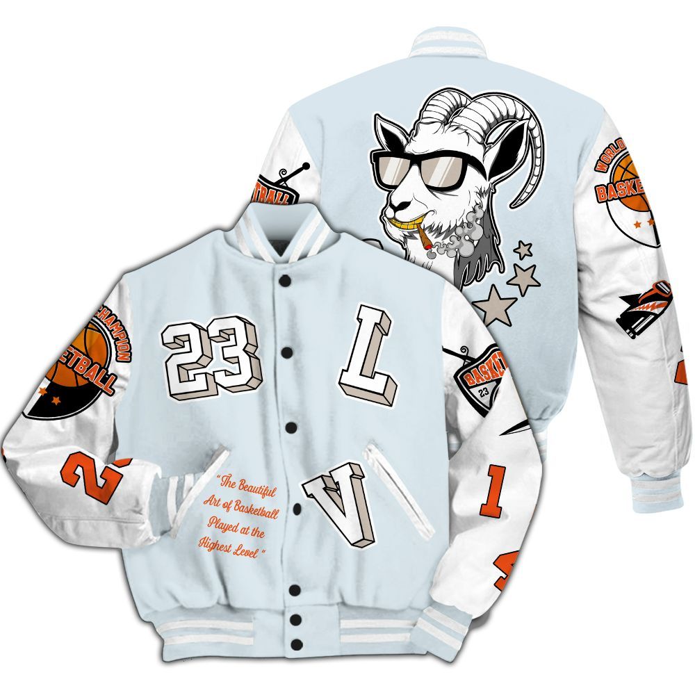 Varsity Jacket To Match High OG Alaska 1s - The GOAT Got Em All Over Print
