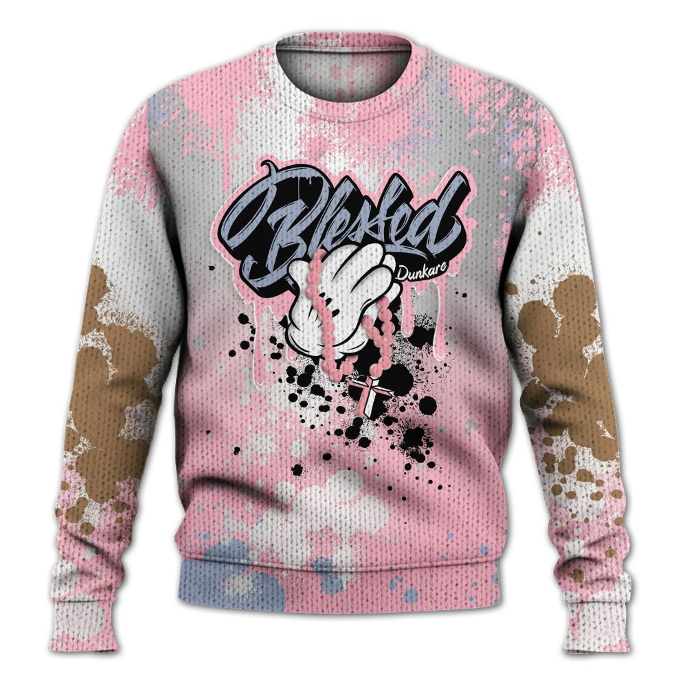 Sweater To Match Retro 35th Anniversary 5s - God Blessed Ink Drip Graphic