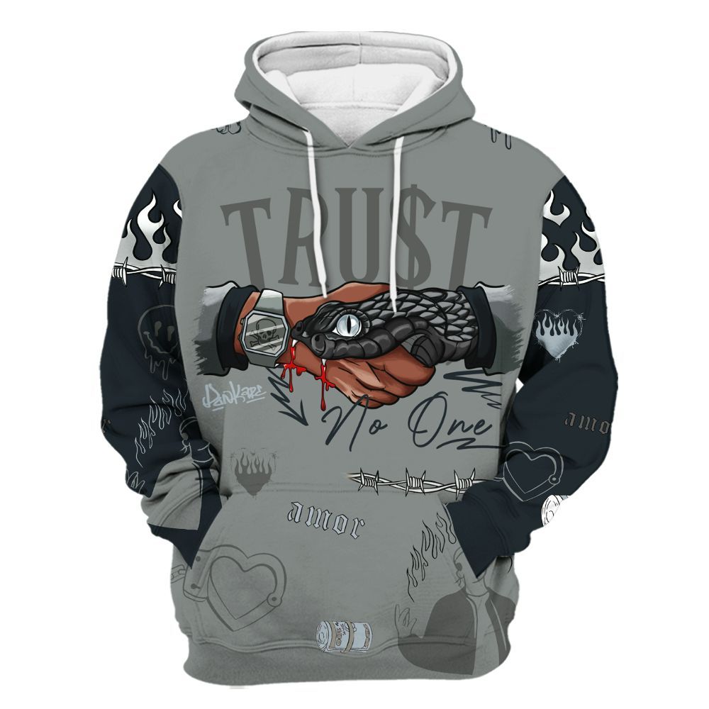 Hoodie To Match Retro Georgetown 6s - Snake Trust No One All Over Print