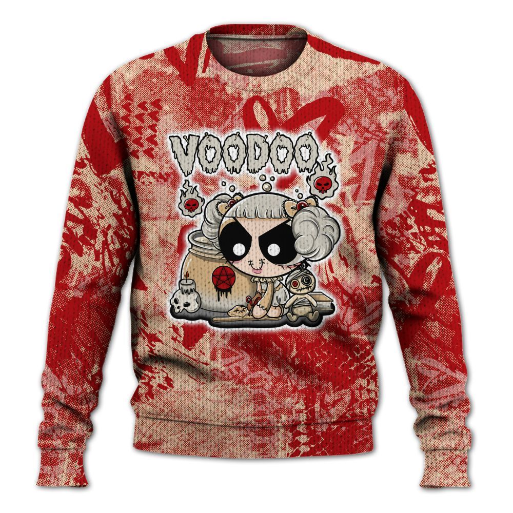 Knitted Sweater To Match Dunk Low Strawberry Waffle - Voodooz Heart Grunge