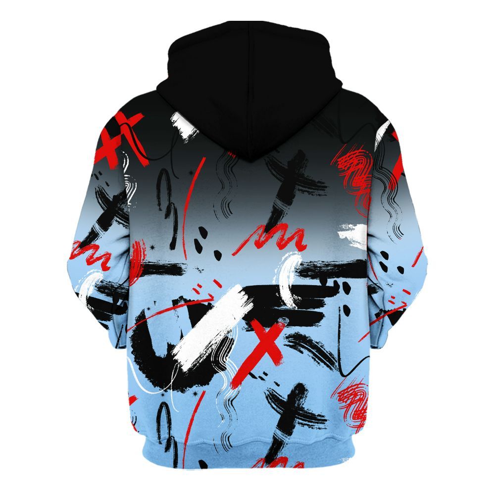 Hoodie To Match University Blue 5s - Money Hustle Grind Pray All Over Print
