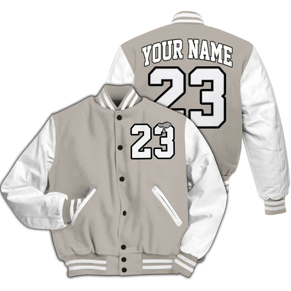 Varsity Jacket To Match Dunk Low Appears Oreo - Custom Name Number 23 Drip All Over Print