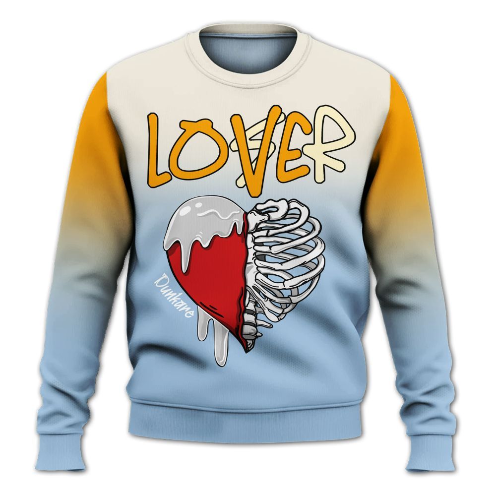 Sweatshirt To Match Retro High OG Pale Ivory Psychic Blue 1s - Loser Lover Dripping All Over Print