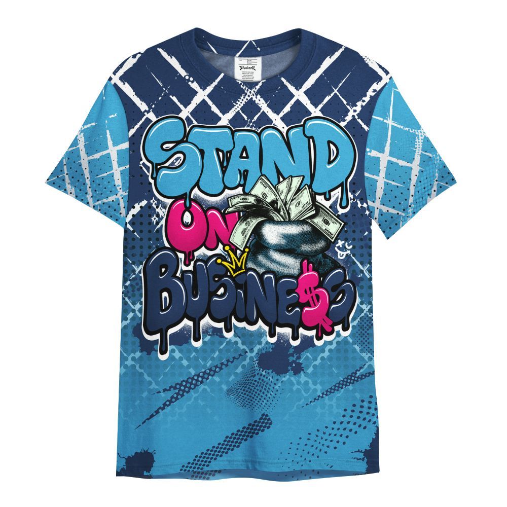 Shirt To Match Air Max 180 University Blue - Halftone Stand Business Dripping All Over Print