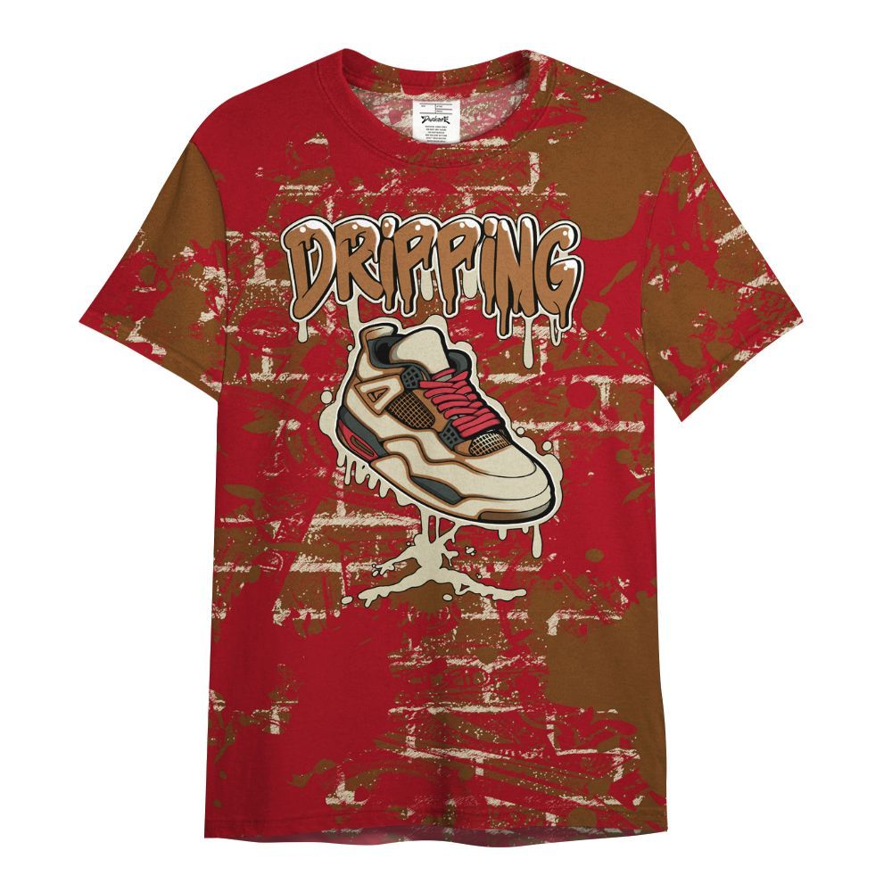 Shirt To Match Archaeo Brown 5s - Dripping Shoe 4S Graphic Street Art All Over Print