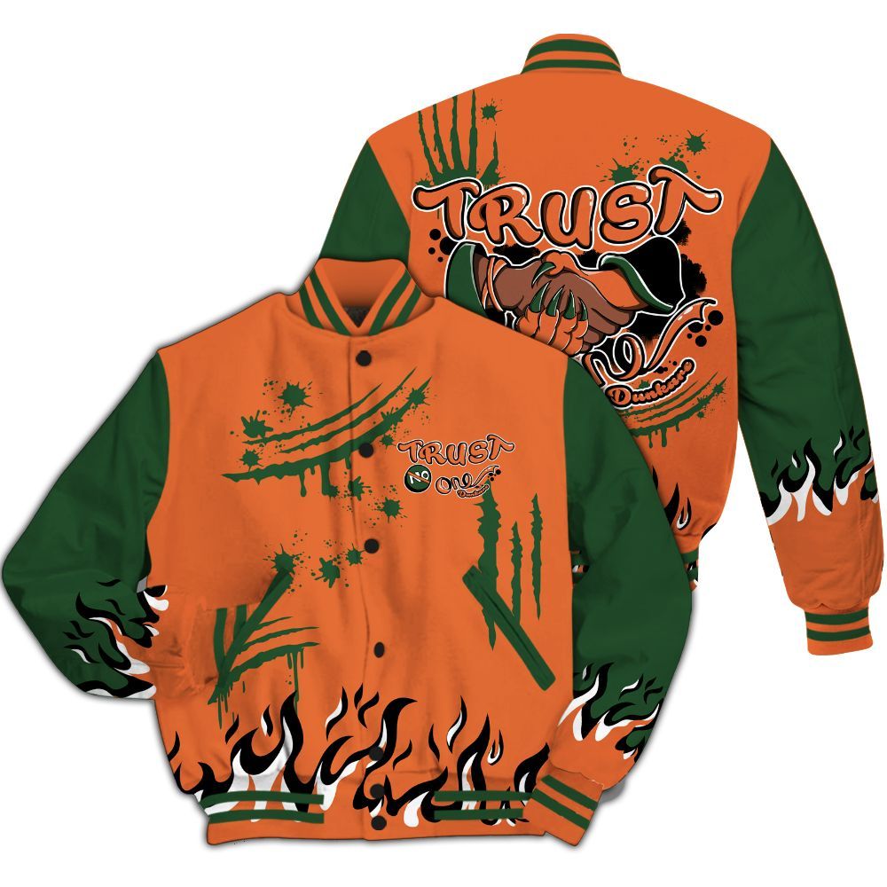 Varsity Jacket To Match Low Miami 5s - Graphic Trust No One All Over Print