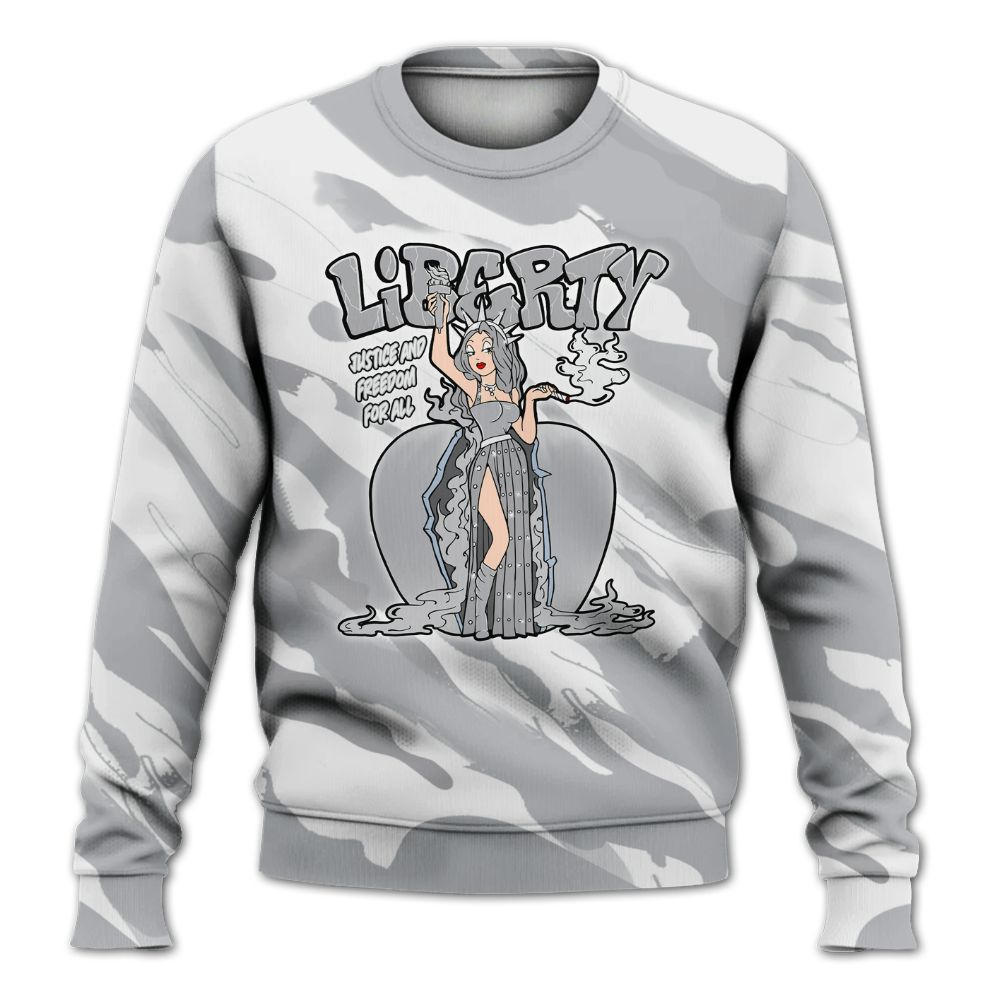 Sweatshirt To Match Low OG Wolf Grey 1s - Midwest Cartoon Colored All Over Print