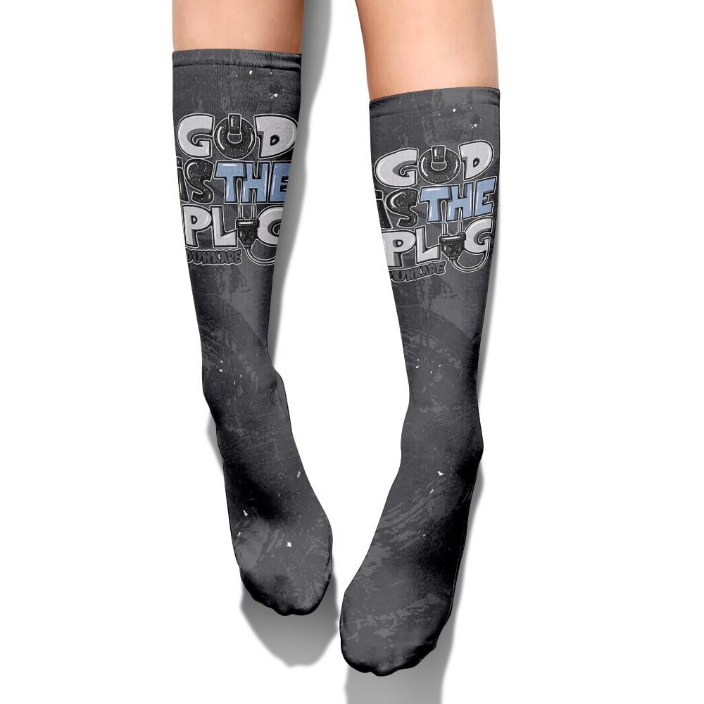 Sock To Match Reverse Oreo 6s - God Is The Power Cord Circle Splash