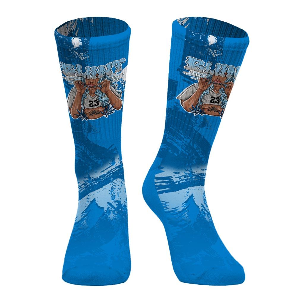 Sock To Match Military Blue 4s - Bluntz Unique