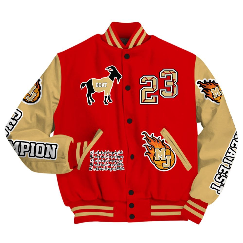 Varsity Jacket To Match Ja 2 Halloween - 23 G.0.A.T Jump Up Basketball All Over Print