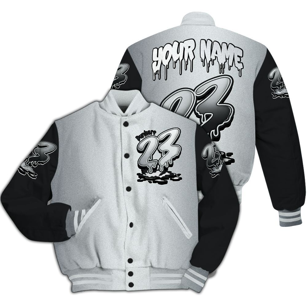Varsity Jacket To Match Cap And Gown 6s - Custom Name 23 Drip All Over Print