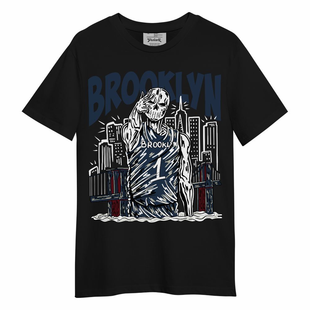 Shirt To Match Navy Blue 2024 6s - Brooklyn's Skeleton Unisex Shirt