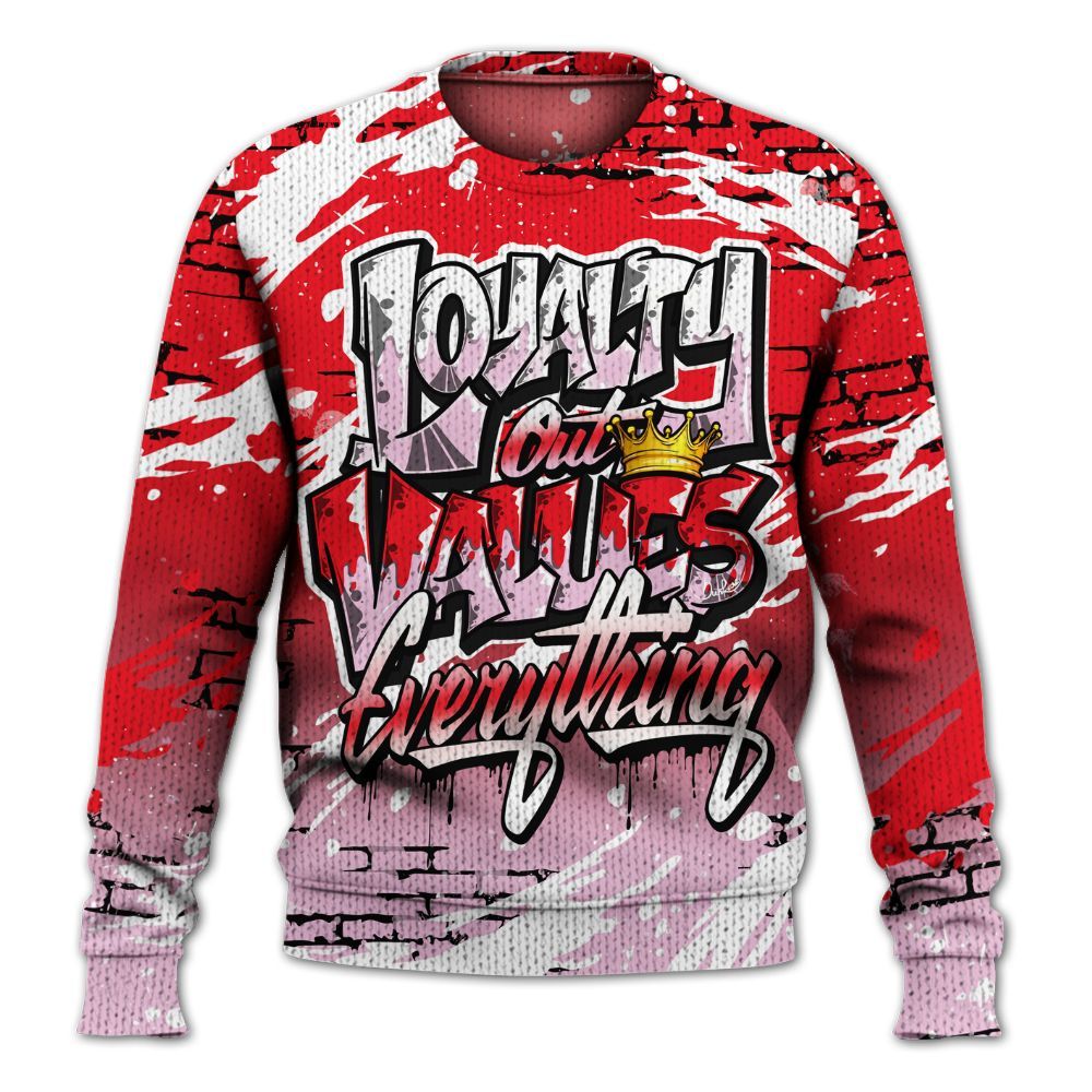 Knitted Sweater To Match Zoom Vomero 5 Valentine's Day 2025 - Values Of Loyalty Drip