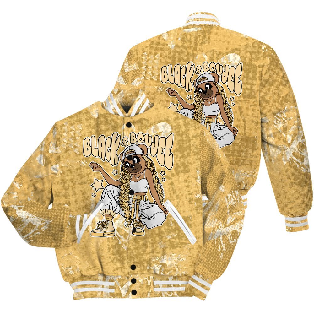 Varsity Jacket To Match Craft Paris 6s Shirt - Boujee Girls Bear Heart Grunge All Over Print