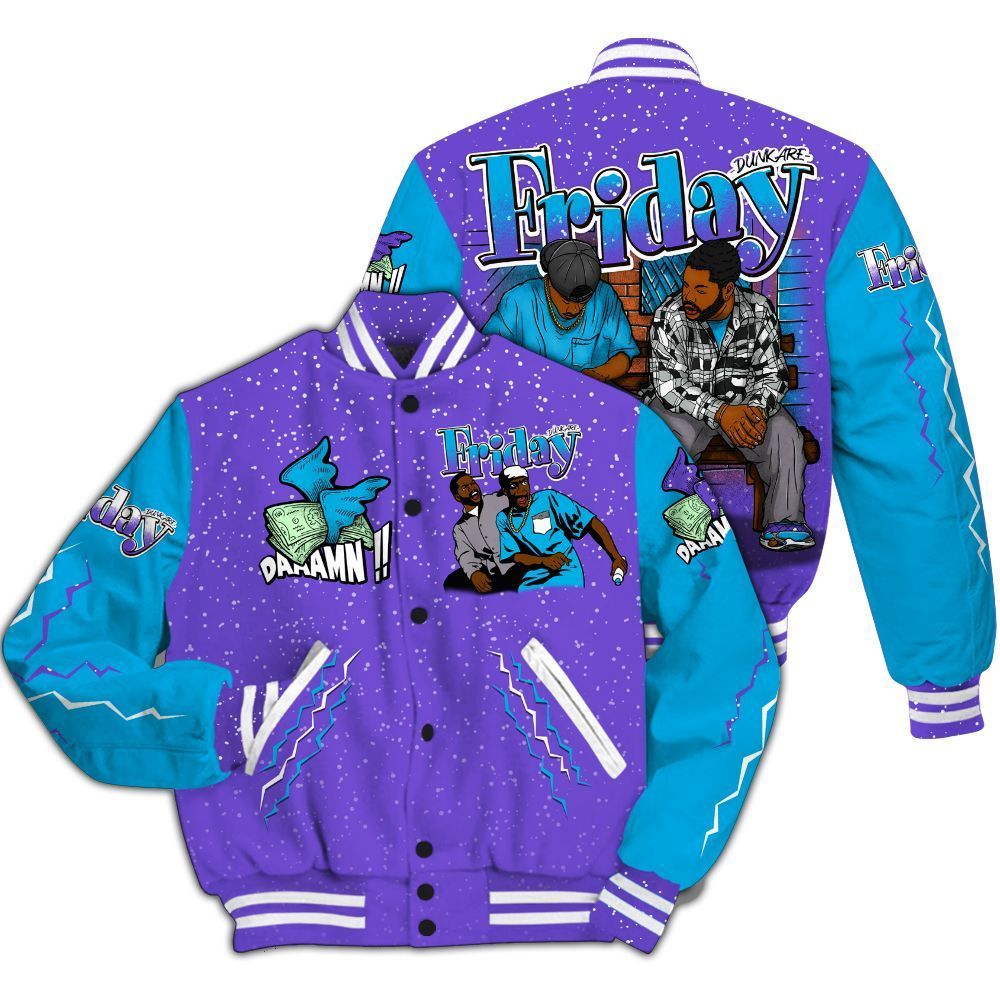 Varsity Jacket To Match Retro Aqua 8s - Friday Movie 90s TV All Over Print