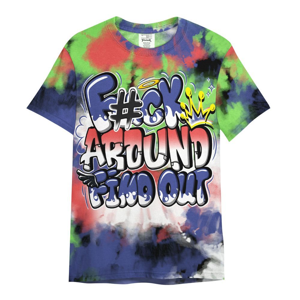 Shirt To Match KD 4 Nerf - Tie Dye FK Around Find Out All Over Print