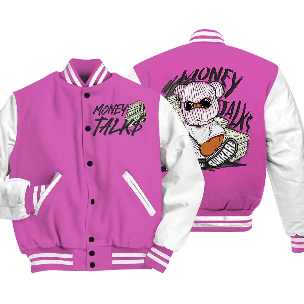 Varsity Jacket To Match Hyper Violet 4s Vasity Jacket - Money Talk Vasity Jacket Unisex 1604 NCMD