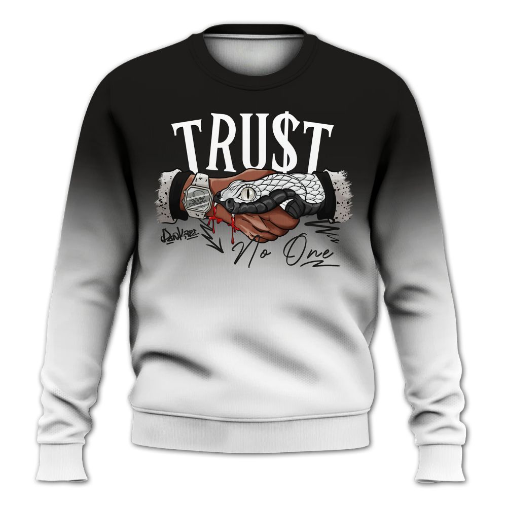Sweatshirt To Match Retro Reverse Metallic 5s - Trust No One Drip Graphic All Over Print