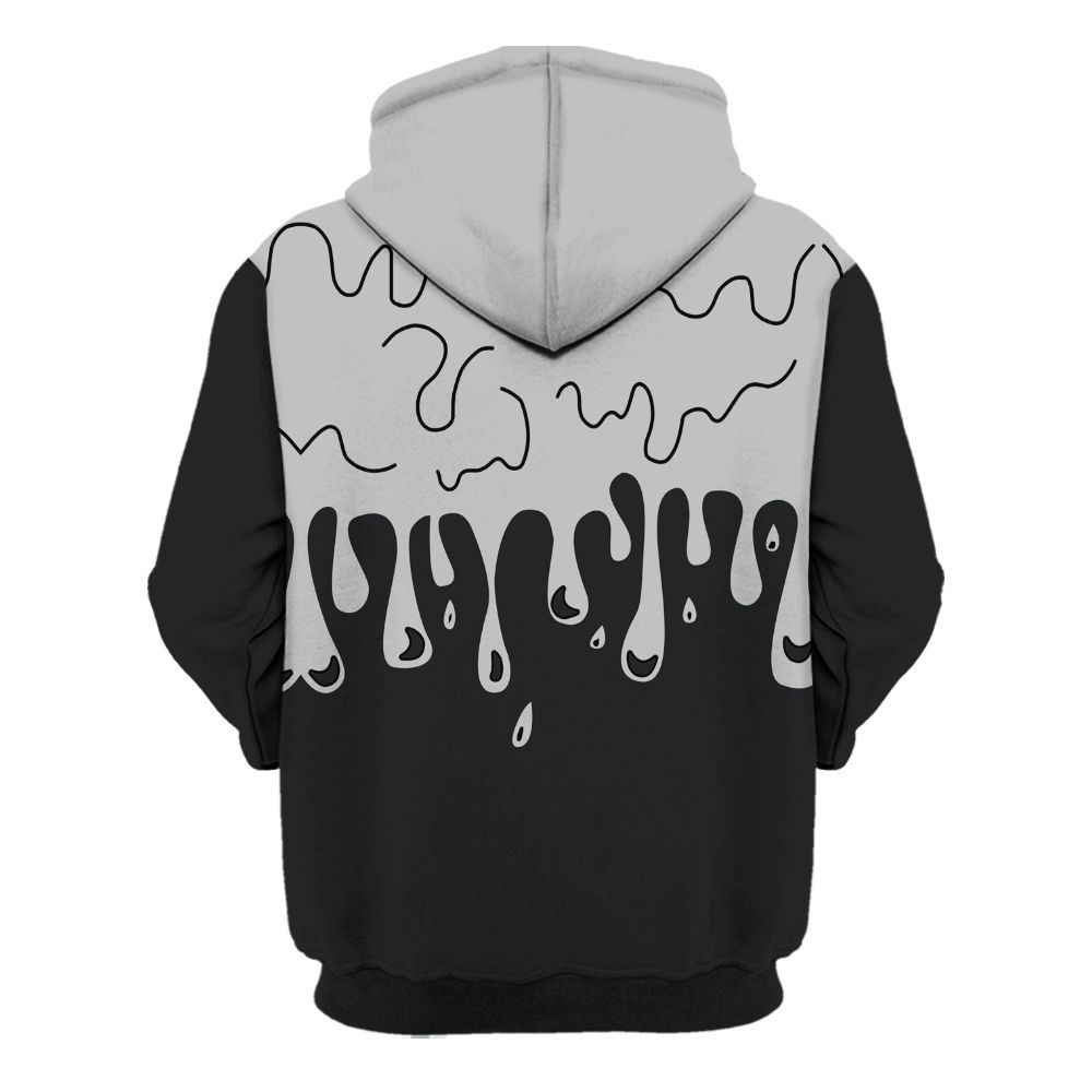 Hoodie To Match Low 85 Metallic Black 1s - Snake Trust No One Drip All Over Print