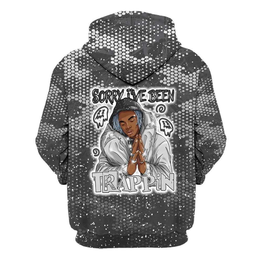 Hoodie To Match Reverse Black White 6s - Trappin' Banknote All Over Print