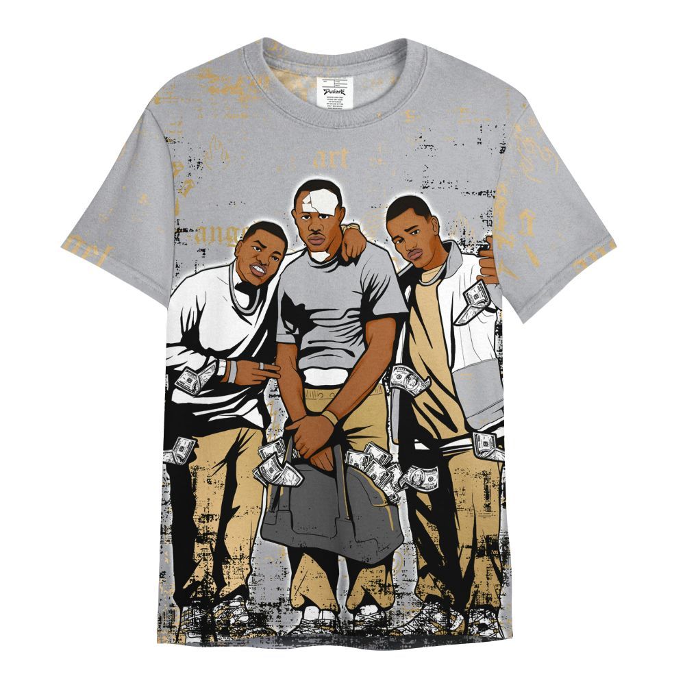 Shirt To Match Retro High OG Cool Grey 1s - Paid In Full Money All Over Print