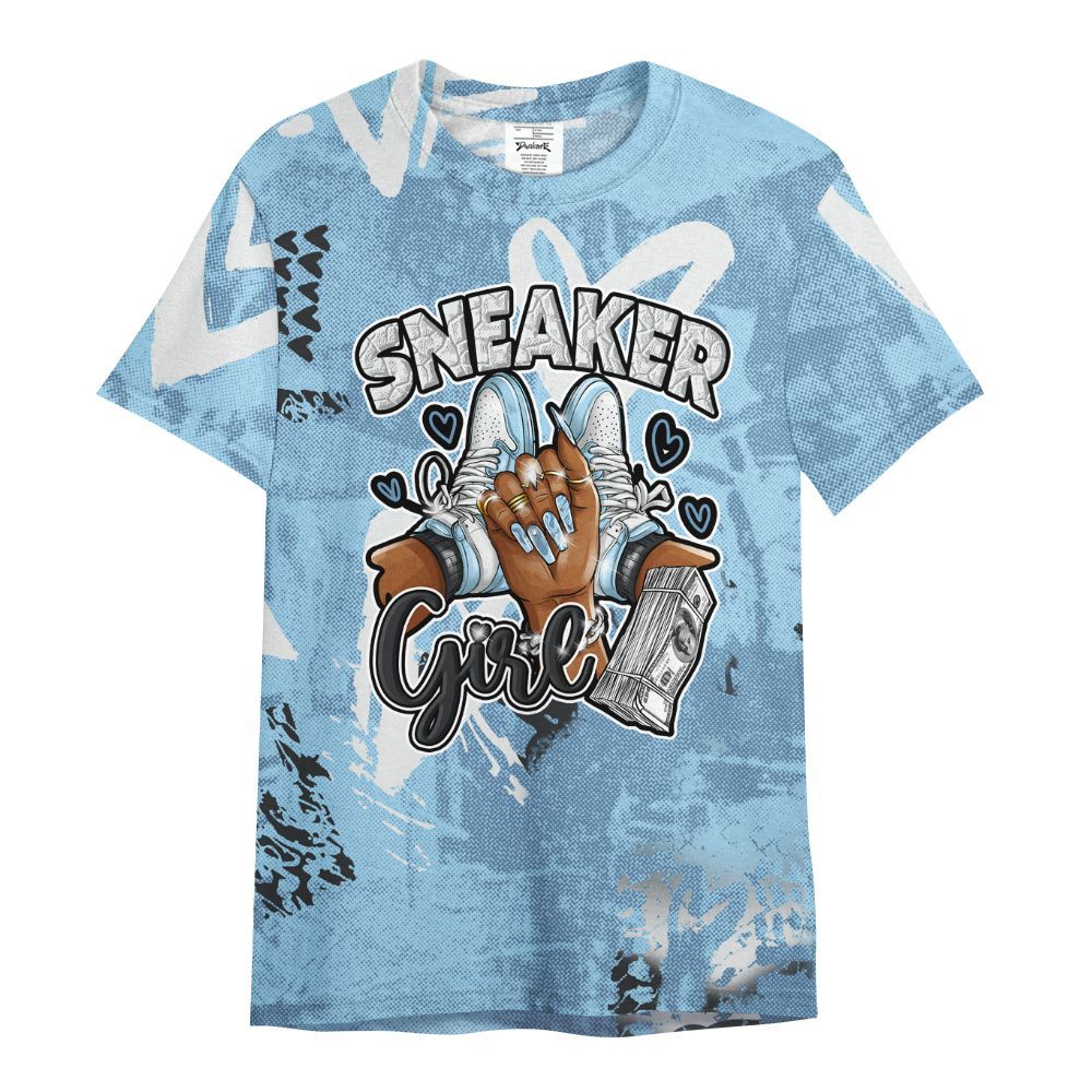 Shirt To Match Legend Blue 11s - Sneakerz Girlz Heart Grunge All Over Print