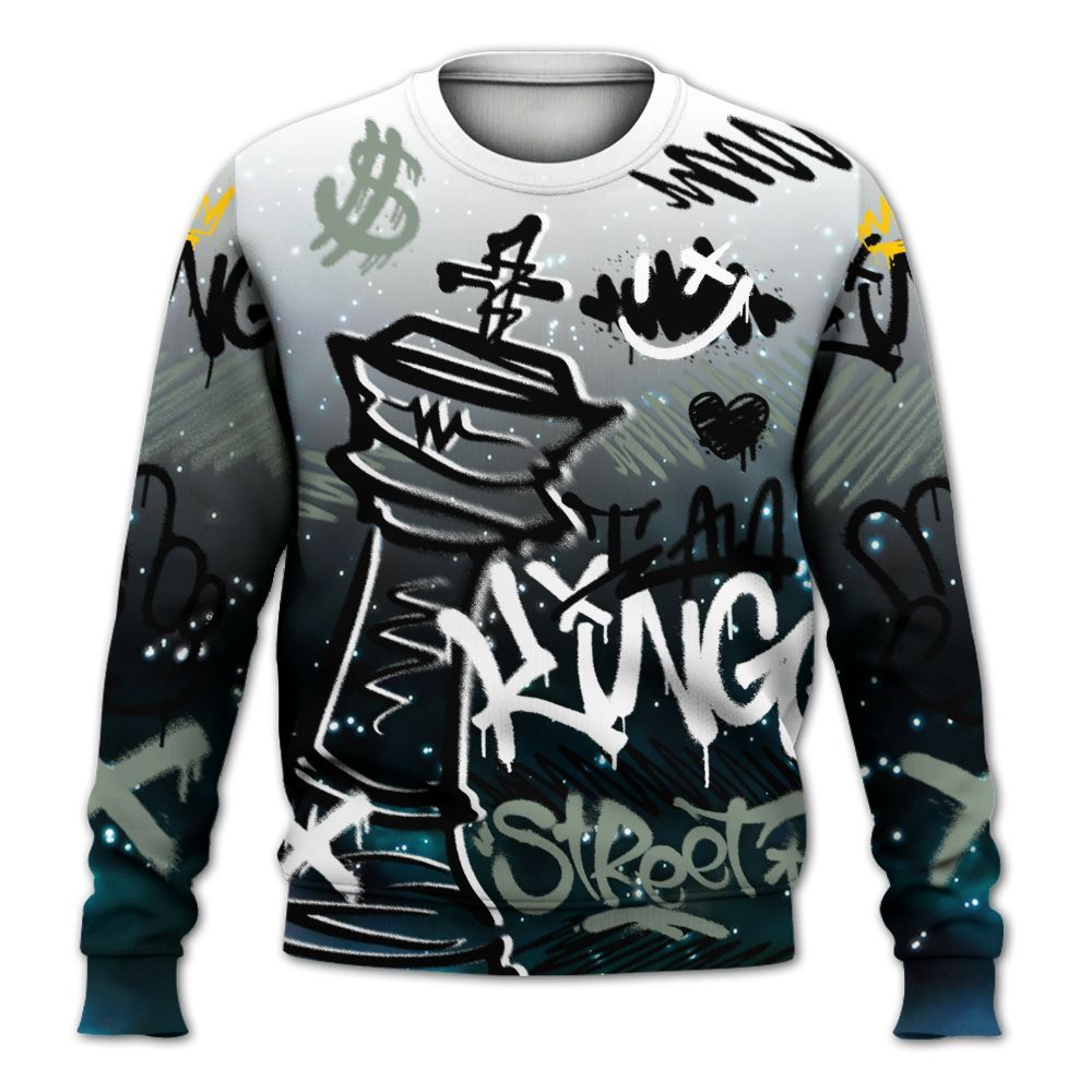 Sweatshirt To Match Air Foamposite One Galaxy - Street King Chess Streetwear All Over Print