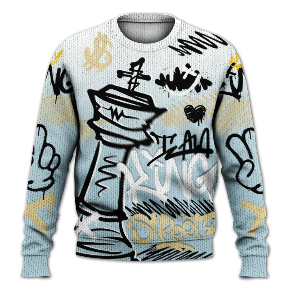 Knitted Sweater To Match Low Year Of The Snake 11s - Street King Chess Streetwear