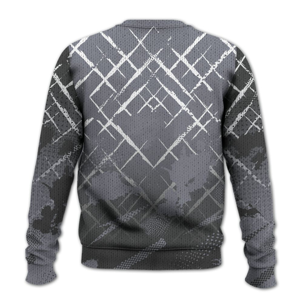 Knitted Sweater To Match Retro Black Flint 13s - Halftone Stand Business Dripping