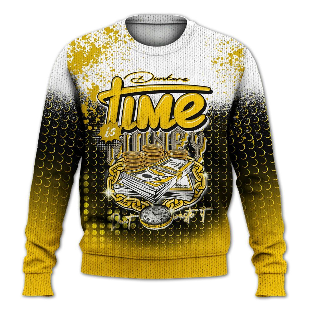 Knitted Sweater To Match Vivid Sulfur 4s - Halftone Time Is Money