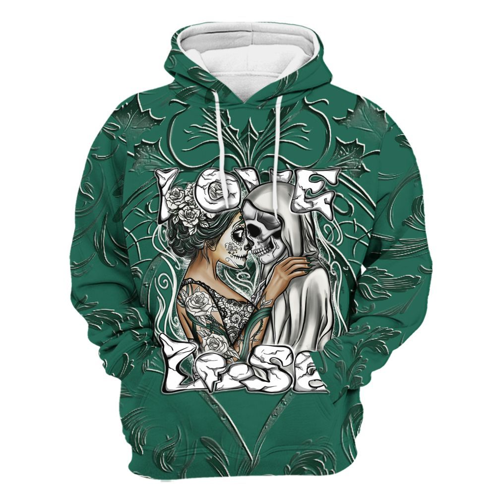 Hoodie To Match Oxidized Green 4s - Loves Lose Gothic All Over Print