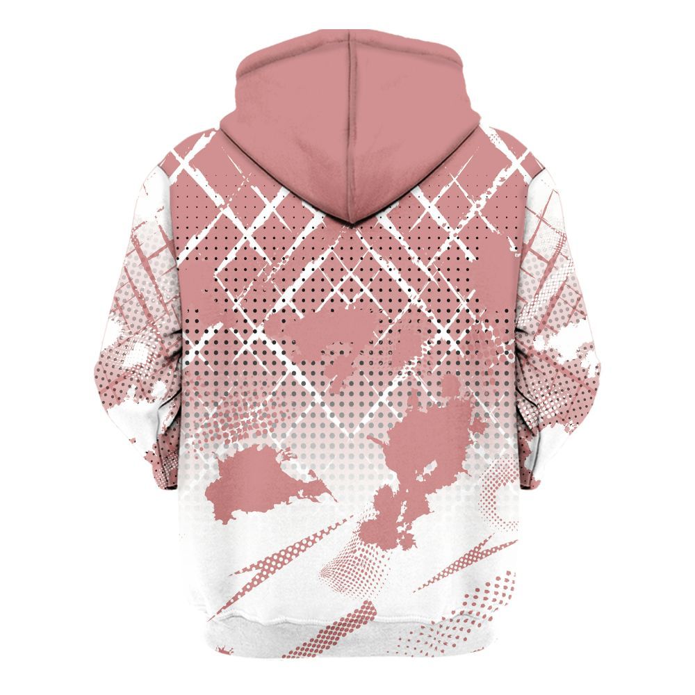 Hoodie To Match Low OG Rust Pink 1s - Halftone Stand Business Dripping All Over Print