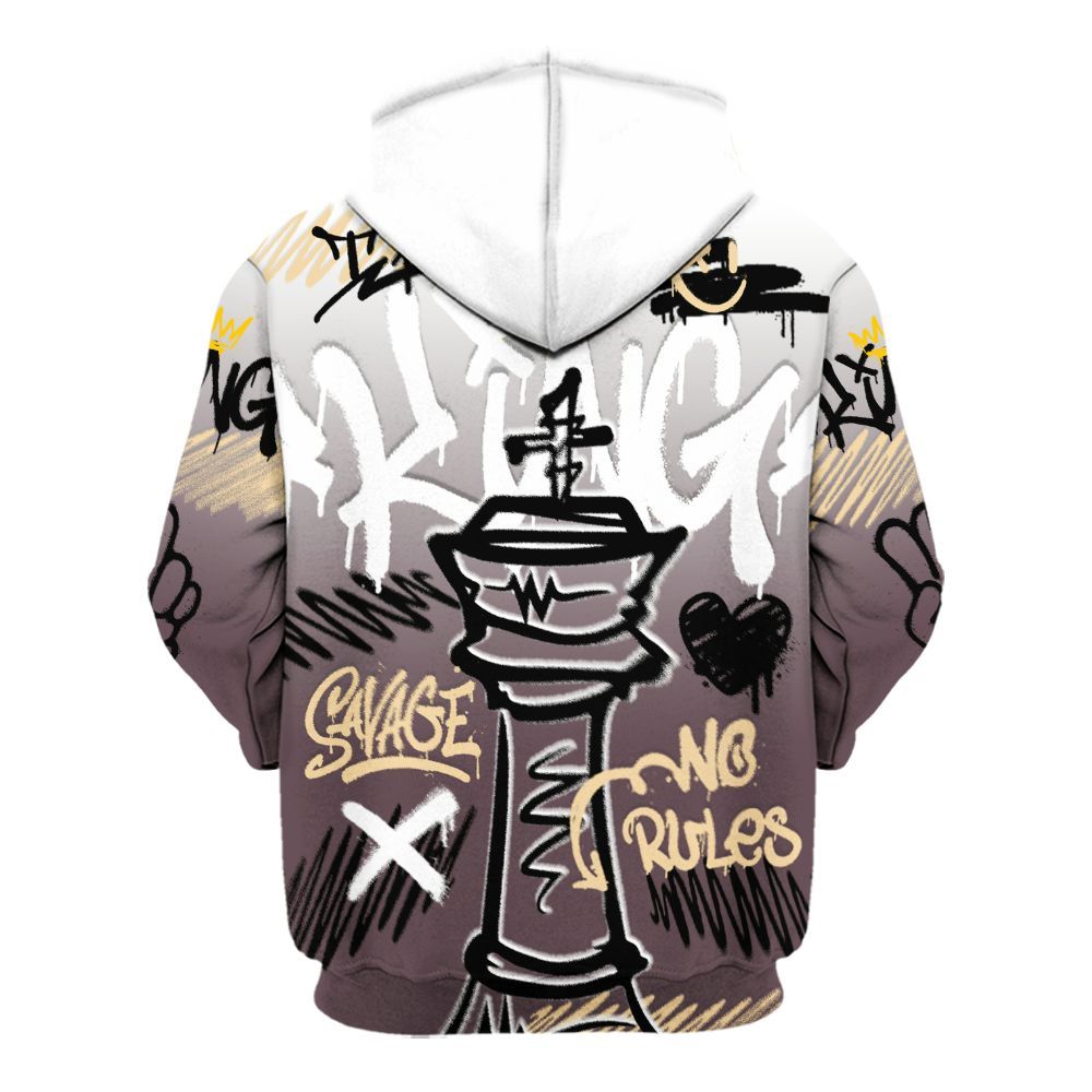 Hoodie To Match AMM Black 3s - Street King Chess Streetwear All Over Print
