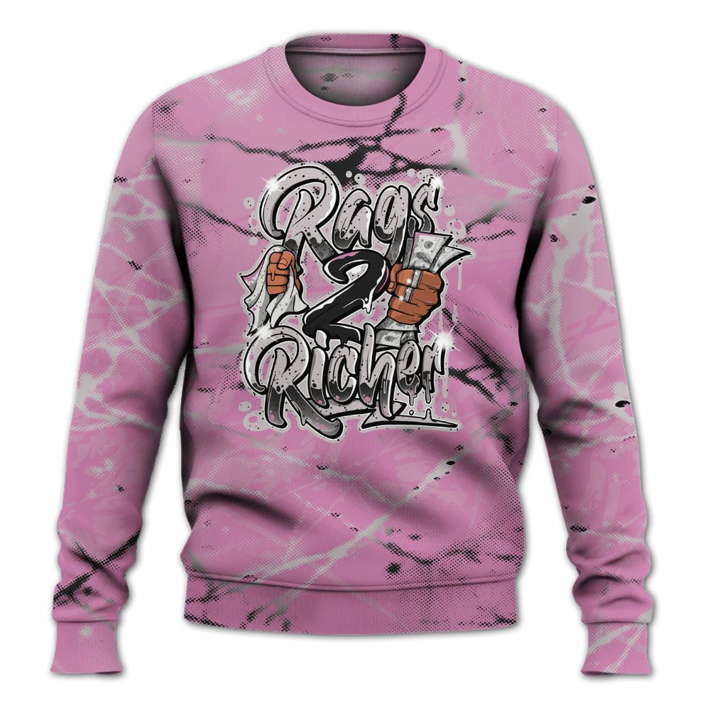Sweatshirt To Match Neutral Grey Black White Orchid 4s - Rag 2 Rich Graphic All Over Print