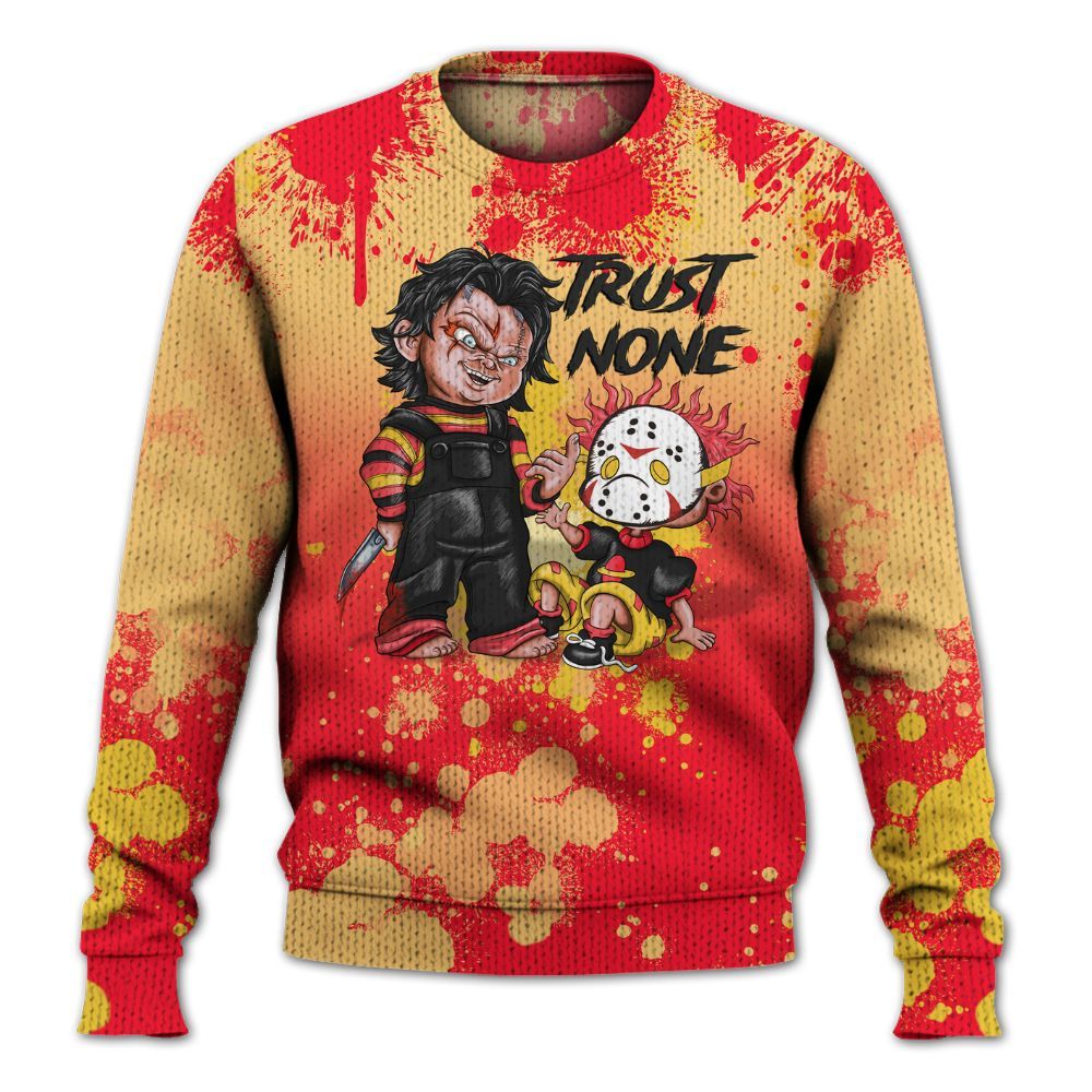 Knitted Sweater To Match KD 18 Air Bakin - Trust No One Scary