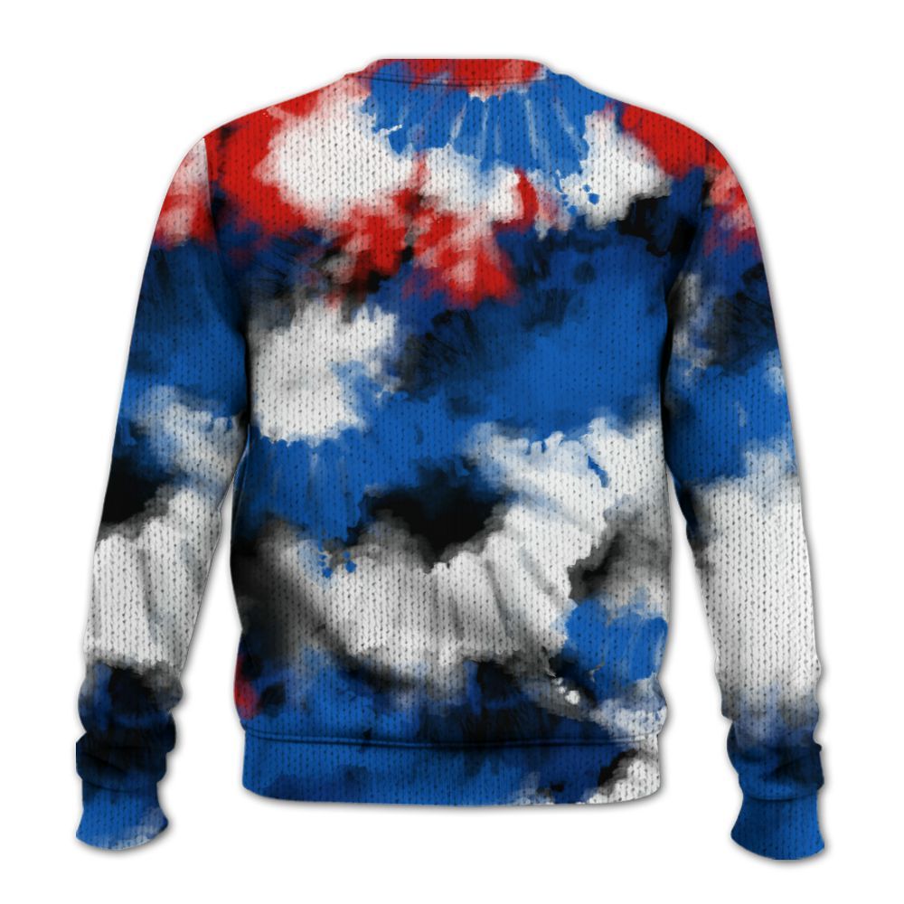 Knitted Sweater To Match Kobe 6 Game Royal - Tie Dye FK Around Find Out